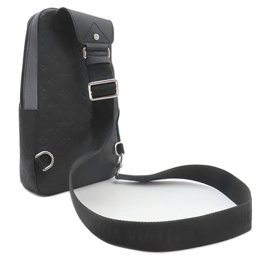 ルイヴィトン LOUIS VUITTON アヴェニュー スリングバッグ M59926 ブラック×グレー×ブルー レザー トリヨンモノグラムレザー ボディバッグ マットブラック金具 黒 青 デイ ブレイク