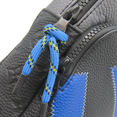 ルイヴィトン LOUIS VUITTON アヴェニュー スリングバッグ M59926 ブラック×グレー×ブルー レザー トリヨンモノグラムレザー ボディバッグ マットブラック金具 黒 青 デイ ブレイク