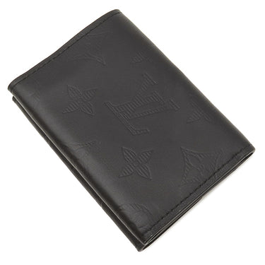 ルイヴィトン LOUIS VUITTON ディスカバリー コンパクト ウォレット M67631 ブラック レザー モノグラムシャドウレザー 三つ折り財布 マットブラック金具 黒 ミニ財布