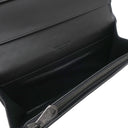 ボッテガヴェネタ BOTTEGA VENETA イントレチャート 二つ折り ウォレット 577559 V47W1 1275 ブラック カーフ 長財布 マットブラック金具 黒 フラップ式