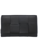 ボッテガヴェネタ BOTTEGA VENETA カセット ジップアラウンドウォレット 651368 V3UO1 8803 ブラック レザー 長財布 シルバー金具 ラウンドファスナー