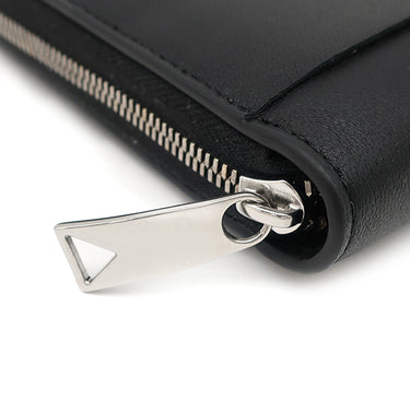 ボッテガヴェネタ BOTTEGA VENETA カセット ジップアラウンドウォレット 651368 V3UO1 8803 ブラック レザー 長財布 シルバー金具 ラウンドファスナー