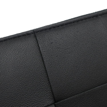 ボッテガヴェネタ BOTTEGA VENETA カセット ジップアラウンドウォレット 651368 V3UO1 8803 ブラック レザー 長財布 シルバー金具 ラウンドファスナー
