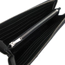 ボッテガヴェネタ BOTTEGA VENETA カセット ジップアラウンドウォレット 651368 V3UO1 8803 ブラック レザー 長財布 シルバー金具 ラウンドファスナー