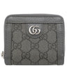 グッチ GUCCI GGスプリーム ジップアラウンド 791744 グレー GGスプリームキャンバス コインケース シルバー金具 小銭入れ カードケース