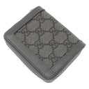 グッチ GUCCI GGスプリーム ジップアラウンド 791744 グレー GGスプリームキャンバス コインケース シルバー金具 小銭入れ カードケース