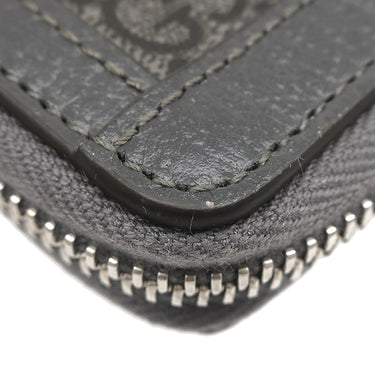 グッチ GUCCI GGスプリーム ジップアラウンド 791744 グレー GGスプリームキャンバス コインケース シルバー金具 小銭入れ カードケース