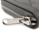 グッチ GUCCI GGスプリーム ジップアラウンド 791744 グレー GGスプリームキャンバス コインケース シルバー金具 小銭入れ カードケース