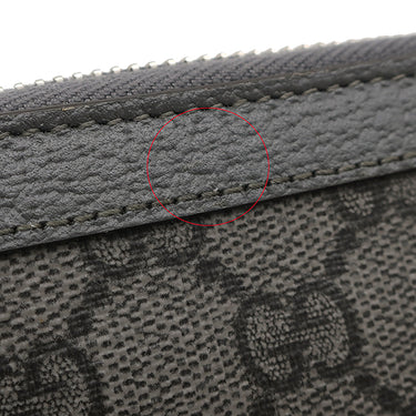 グッチ GUCCI GGスプリーム ジップアラウンド 791744 グレー GGスプリームキャンバス コインケース シルバー金具 小銭入れ カードケース