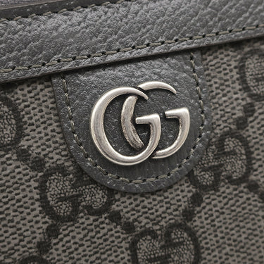 グッチ GUCCI GGスプリーム ジップアラウンド 791744 グレー GGスプリームキャンバス コインケース シルバー金具 小銭入れ カードケース