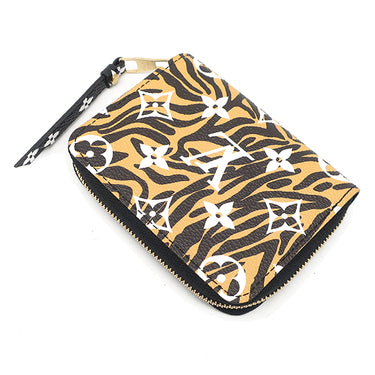 ルイヴィトン LOUIS VUITTON モノグラムジャングル ジッピーコインパース M67878 ブラック×イエロー レザー ジャイアントモノグラムキャンバス コインケース ゴールド金具 黒 黄色 アニマル柄