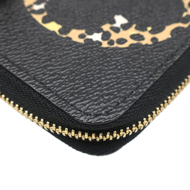 ルイヴィトン LOUIS VUITTON モノグラムジャングル ジッピーコインパース M67878 ブラック×イエロー レザー ジャイアントモノグラムキャンバス コインケース ゴールド金具 黒 黄色 アニマル柄