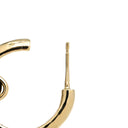 シャネル CHANEL マトラッセバッグ モチーフ フープ ABA009 ブラック×ゴールド GP レジン ピアス シャンパンゴールド金具 ココマーク CCマーク