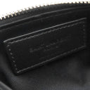 サンローラン SAINT LAURENT フラグメント ジップボックス 777423 1EL0E 1000 ブラック レザー ポーチ シルバー金具 黒 ショルダーバッグ 小銭入れ 小物入れ