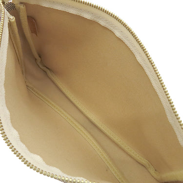 ルイヴィトン LOUIS VUITTON ミニ ポシェット アクセソワール N41207 ダミエアズール ダミエアズールキャンバス アクセサリーポーチ ゴールド金具 白