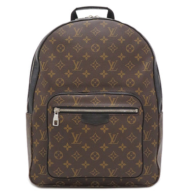 ルイヴィトン LOUIS VUITTON ジョッシュ M41530 モノグラム×ブラック モノグラムマカサー リュック・デイパック シルバー金具 茶 黒 バックパック