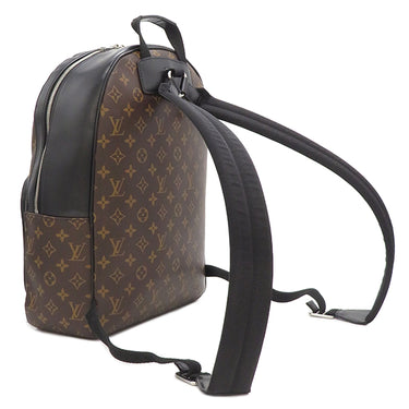 ルイヴィトン LOUIS VUITTON ジョッシュ M41530 モノグラム×ブラック モノグラムマカサー リュック・デイパック シルバー金具 茶 黒 バックパック