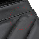 シャネル CHANEL シェブロン Vステッチ ブラック レザー ラムスキン チェーンウォレット ゴールド金具 チェーンショルダー CCボタン 黒