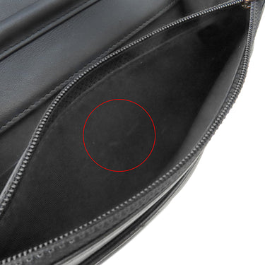 シャネル CHANEL シェブロン Vステッチ ブラック レザー ラムスキン チェーンウォレット ゴールド金具 チェーンショルダー CCボタン 黒