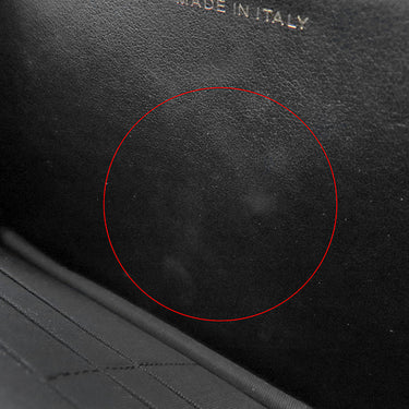 シャネル CHANEL シェブロン Vステッチ ブラック レザー ラムスキン チェーンウォレット ゴールド金具 チェーンショルダー CCボタン 黒