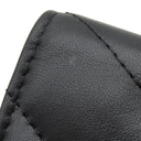 シャネル CHANEL シェブロン Vステッチ ブラック レザー ラムスキン チェーンウォレット ゴールド金具 チェーンショルダー CCボタン 黒