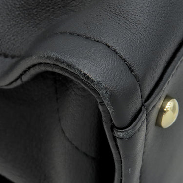 シャネル CHANEL チェーンショルダー ブラック レザー トートバッグ ゴールド金具 黒 ココマーク 肩掛け