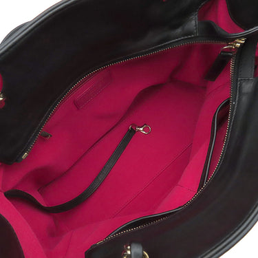 シャネル CHANEL チェーンショルダー ブラック レザー トートバッグ ゴールド金具 黒 ココマーク 肩掛け