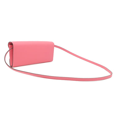 エルメス HERMES シェーヌダンクル トゥーゴー ローズアザレ ヴォーエプソン 長財布 シルバー金具 ショルダー