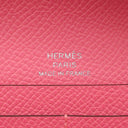 エルメス HERMES シェーヌダンクル トゥーゴー ローズアザレ ヴォーエプソン 長財布 シルバー金具 ショルダー