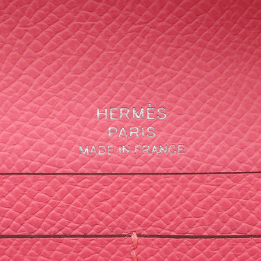 エルメス HERMES シェーヌダンクル トゥーゴー ローズアザレ ヴォーエプソン 長財布 シルバー金具 ショルダー