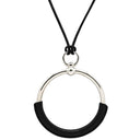 エルメス HERMES ループグラン ペンダント ブラック ヴォースイフト メタル ネックレス シルバー金具 黒 ラウンド サークル