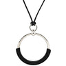 エルメス HERMES ループグラン ペンダント ブラック ヴォースイフト メタル ネックレス シルバー金具 黒 ラウンド サークル