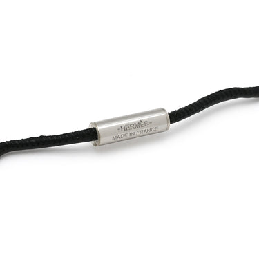 エルメス HERMES ループグラン ペンダント ブラック ヴォースイフト メタル ネックレス シルバー金具 黒 ラウンド サークル