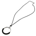 エルメス HERMES ループグラン ペンダント ブラック ヴォースイフト メタル ネックレス シルバー金具 黒 ラウンド サークル