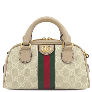 グッチ GUCCI オフィディア GG ミニ 724606 ベージュ GGスプリームキャンバス レザー 2WAYバッグ ゴールド金具 ハンドバッグ ショルダー