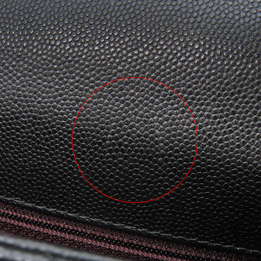 シャネル CHANEL トップハンドル ミニ フラップ バッグ AS2215 ブラック レザー キャビアスキン 2WAYバッグ ゴールド金具 ココハンドル 黒 ショルダーバッグ