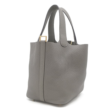 エルメス HERMES ピコタンロックPM グリメイヤー トリヨンクレマンス ハンドバッグ ゴールド金具