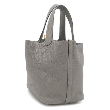 エルメス HERMES ピコタンロックPM グリメイヤー トリヨンクレマンス ハンドバッグ ゴールド金具