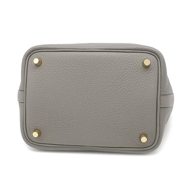 エルメス HERMES ピコタンロックPM グリメイヤー トリヨンクレマンス ハンドバッグ ゴールド金具