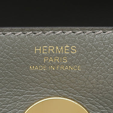 エルメス HERMES リンディ26 ヴェールアマンド エバーカラー 2WAYバッグ ゴールド金具 グレー