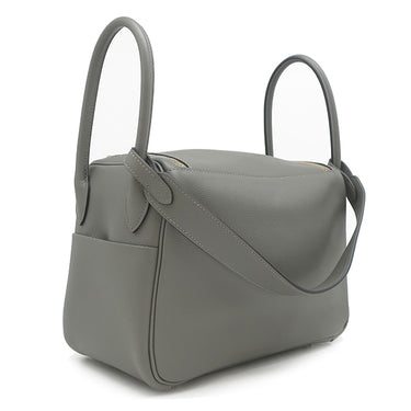 エルメス HERMES リンディ26 ヴェールアマンド エバーカラー 2WAYバッグ ゴールド金具 グレー
