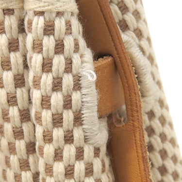 エルメス HERMES エールバッグ TPM ナチュラル×ブラック トワルGM トワルオフィシエ レザー ショルダーバッグ シルバー金具 黒 ストッパー欠品