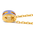 エルメス HERMES ポップアッシュ ミニ ペンダント リラXゴールド GP ラッカー ネックレス 紫 Hモチーフ
