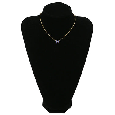 エルメス HERMES ポップアッシュ ミニ ペンダント リラXゴールド GP ラッカー ネックレス 紫 Hモチーフ