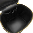 シャネル CHANEL バニティ A01998 ブラック レザー キャビアスキン ハンドバッグ ゴールド金具 黒 ココマーク ヴァニティ