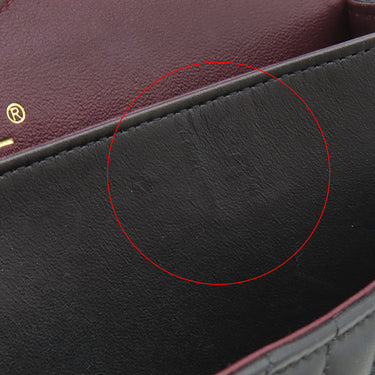 シャネル CHANEL マトラッセ 25 シェブロン ブラック ラムスキン ショルダーバッグ ゴールド金具 黒 ダブルフラップ Vステッチ