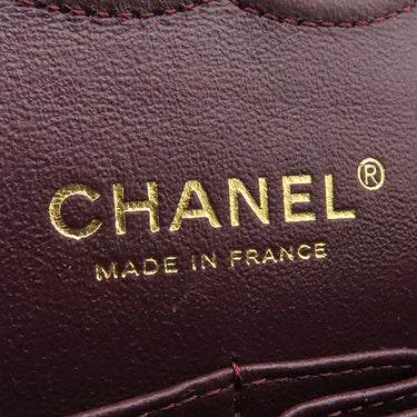 シャネル CHANEL マトラッセ 25 シェブロン ブラック ラムスキン ショルダーバッグ ゴールド金具 黒 ダブルフラップ Vステッチ