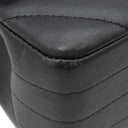 シャネル CHANEL マトラッセ 25 シェブロン ブラック ラムスキン ショルダーバッグ ゴールド金具 黒 ダブルフラップ Vステッチ