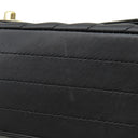シャネル CHANEL マトラッセ 25 シェブロン ブラック ラムスキン ショルダーバッグ ゴールド金具 黒 ダブルフラップ Vステッチ