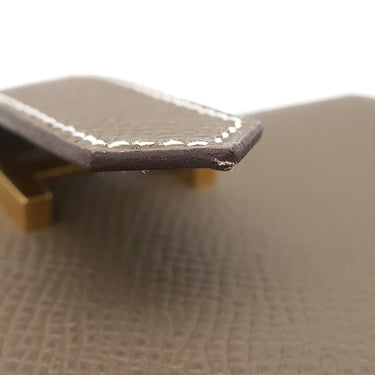 エルメス HERMES ベアンミニ エトゥープ ヴォーエプソン 二つ折り財布 ゴールド金具 グレージュ コンパクト財布 コインケース